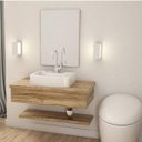 Ver imagem 1 de Bancada para Banheiro 80cm com Cuba Aria e Prateleira 805W Metrópole