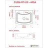 Bancada para Banheiro 80cm com Cuba Aria e Prateleira 805W Metrópole  - 5