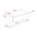Ver imagem 4 de Bancada para Banheiro 80cm com Cuba Aria e Prateleira 805W Metrópole Marrom/Carvalho