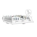 Ver imagem 4 de Cama Infantil Helo Montessoriana Casal com Escorregador para Quarto Infantil Seguro Design - Branco