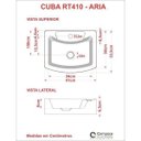 Ver imagem 5 de Bancada para Banheiro 80cm com Cuba Aria e Prateleira 805W Metrópole Branco/Chess