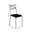 Ver imagem 3 de Conjunto 4 Cadeiras para Cozinha e Sala de Jantar Branco/Preto Floral
