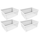 Ver imagem 1 de 4 Cestos Organizadores G Crippa Grande Branco Retangular Escritório Closet Banheiro Lavanderia