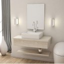 Ver imagem 1 de Bancada para Banheiro 80cm com Cuba Q39 e Prateleira 805W Metrópole 