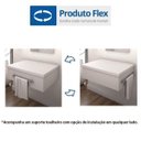 Ver imagem 2 de Bancada para Banheiro 80cm com Cuba Q39 e Prateleira 805W Metrópole Branco/Snow