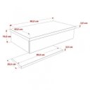 Ver imagem 4 de Bancada para Banheiro 80cm com Cuba Q39 e Prateleira 805W Metrópole 