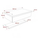 Ver imagem 4 de Bancada para Banheiro 80cm com Cuba Q39 e Prateleira 805W Metrópole Branco/Snow