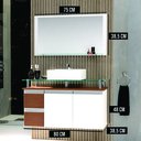 Ver imagem 3 de Conjunto para Banheiro Gabinete com Cuba e Espelheira 80cm Diamante