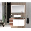 Ver imagem 1 de Conjunto para Banheiro Gabinete com Cuba e Espelheira 80cm Diamante