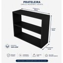 Ver imagem 2 de Armário Nicho Suspenso Multiuso em Mdf Preto 50x50x15cm (cxaxp)