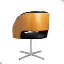 Ver imagem 2 de Cadeira Poltrona Sala Jantar Nicole Pés Giratórios Alumínio Veludo Preto