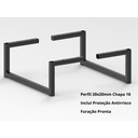 Ver imagem 4 de Pé Base para Móveis Aço Rack Criado 15x40:preto