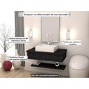 Ver imagem 6 de Bancada para Banheiro 80cm com Cuba Q39 e Prateleira 805W Metrópole Preto/Onix