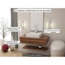 Ver imagem 6 de Bancada para Banheiro 80cm com Cuba Q39 e Prateleira 805W Metrópole 