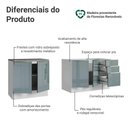 Ver imagem 4 de Armário de Cozinha Compacta 200 Cm Branco/cinza Lux Madesa 06 Branco/cinza