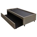 Ver imagem 1 de Bicama Box Solteiro Alpha Linho Bege 88x188 Fabrispuma 88x188cm
