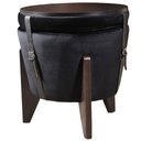 Ver imagem 5 de Pufe Mesa Centro Baú Pés Preto Veludo Preto Soft Tampo Preto