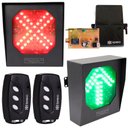 Ver imagem 1 de Painel Controlador Semáforo Led Direcionável com Suporte 152 Leds Bivolt Receptor Controles 3 Canais