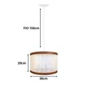 Ver imagem 4 de Luminária de Teto Ravel Aconchegante Sofisticado Tela Rattan:branco