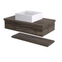 Ver imagem 3 de Bancada para Banheiro 80cm com Cuba Q39 e Prateleira 805W Metrópole 