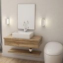 Ver imagem 1 de Bancada para Banheiro 80cm com Cuba Q39 e Prateleira 805w Metrópole