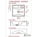 Ver imagem 5 de Bancada para Banheiro 80cm com Cuba Q39 e Prateleira 805W Metrópole Marrom/Carvalho