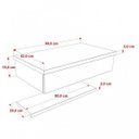 Ver imagem 4 de Bancada para Banheiro 80cm com Cuba Q39 e Prateleira 805W Metrópole Branco/Chess