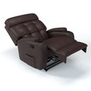 Ver imagem 6 de Poltrona do Papai Reclinável em Corino Importado Cor Marrom Manual com Massagem - Modelo Florença