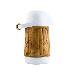 Garrafa Térmica Revestida De Bambu Natural 500ml