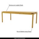 Ver imagem 3 de Mesa de Jantar de Madeira Taeda Zelda 220cm Natural/Voss - Gran Belo