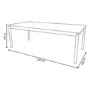 Ver imagem 2 de Mesa de Jantar de Madeira Taeda Zelda 220cm Natural/Voss - Gran Belo