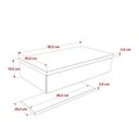 Ver imagem 4 de Bancada para Banheiro 80cm com Cuba Canoa L45 e Prateleira 805W Metrópole Branco/Snow
