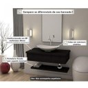 Ver imagem 6 de Bancada para Banheiro 80cm com Cuba Canoa L45 e Prateleira 805W Metrópole Preto/Onix
