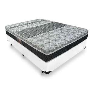 Cama Box Casal + Colchão De Molas - Castor - Class Tecnopedic One Face