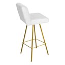 Ver imagem 3 de Kit 10 Banqueta Alta Lexi Dourado Branco