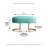 Recamier Puff Glow Veludo Turmalina 75 Cm - Zahav Estofados - 4