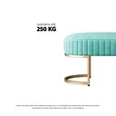 Ver imagem 3 de Recamier Puff Glow Veludo Turmalina 75 Cm - Zahav Estofados