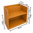 Ver imagem 4 de Kit 2 Mesa Cabeceira Suspensa Vivian MDF Mel Criado Compacta