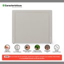 Ver imagem 7 de Cabeceira Cama Box Casal Padrão Alba 140cm com Frame Linho Bege - Desk Design