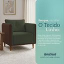 Ver imagem 7 de Kit 2 Poltronas Aviv para Sala Escritório Recepção Linho Premium Easy Clean Corino Premium Luxo