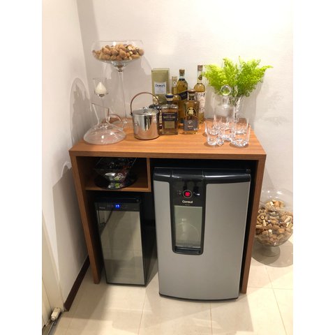 Bar Bancada para Embutir Cervejeira e Adega Vinho