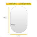 Ver imagem 3 de Espelho Orgânico de Parede com Led Frio Pílula 55x75cm para Sala Quarto Banheiro