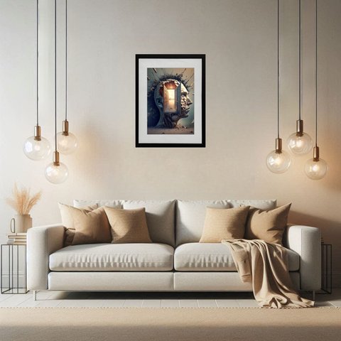 Quadro Portas da Mente 60x48cm:moldura Preta
