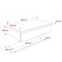 Ver imagem 4 de Bancada para Banheiro 80cm com Cuba Folha F44 e Prateleira 805W Metrópole Preto/Ônix