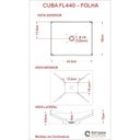 Ver imagem 5 de Bancada para Banheiro 80cm com Cuba Folha F44 e Prateleira 805W Metrópole Preto/Ônix