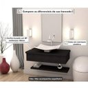 Ver imagem 6 de Bancada para Banheiro 80cm com Cuba Folha F44 e Prateleira 805W Metrópole Preto/Ônix