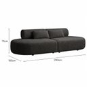 Ver imagem 3 de Sofá Luxuoso Modular Decoração Sala de Estar 230cm Noor