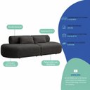 Ver imagem 4 de Sofá Luxuoso Modular Decoração Sala de Estar 230cm Noor