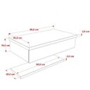 Ver imagem 4 de Bancada para Banheiro 80cm com Cuba Folha F44 e Prateleira 805W Metrópole Marrom/Nogal