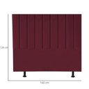 Ver imagem 2 de Cabeceira Estofada Cama Casal Queen Size 160 Cm Sara Suede e Frame Bordô